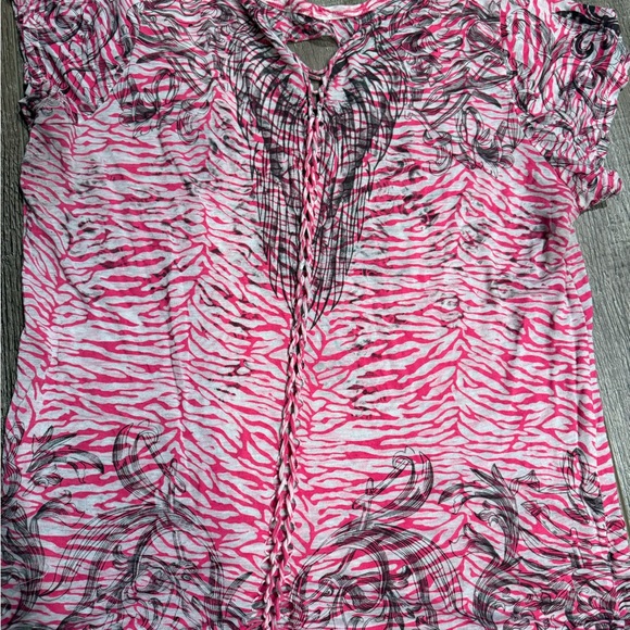 Three Graphic Tees with Rhinestone Details - Picture 4 of 7